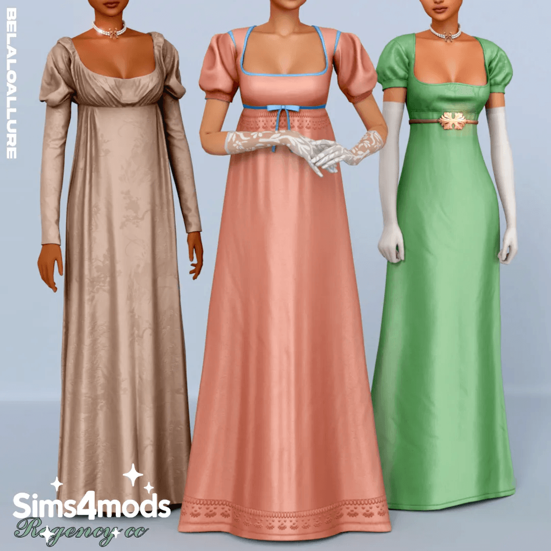 Скриншот мода Коллекция винтажных платьев Regency era